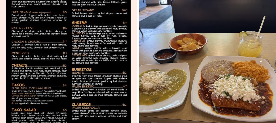 Casa Magnolia Menu