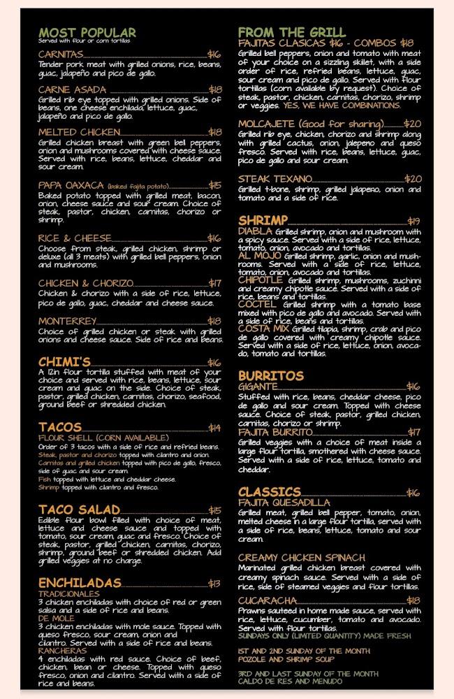Casa Magnolia Menu image 1